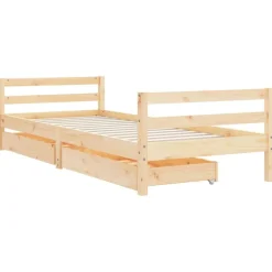 vidaXL Estructura de cama para niños con cajones madera pino 80x200 cm Natural Hot