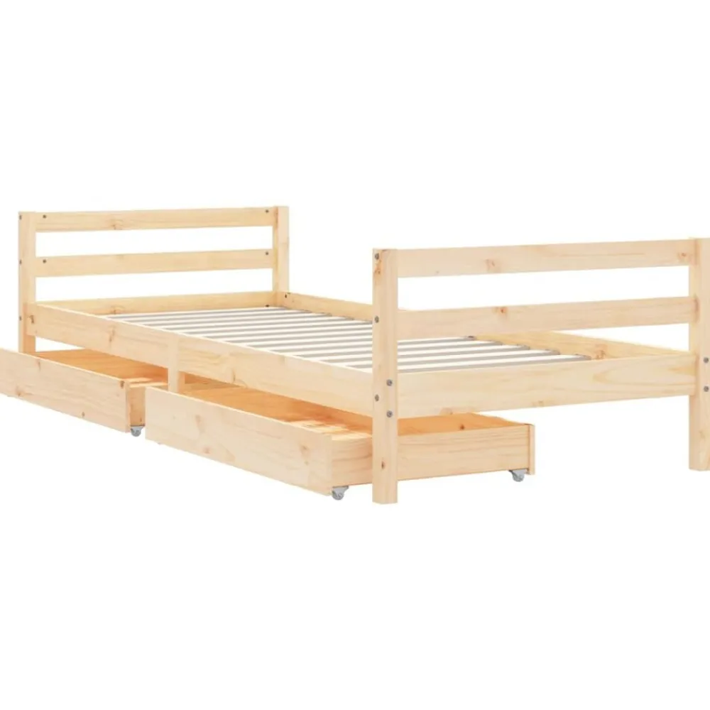 vidaXL Estructura de cama para niños con cajones madera pino 80x200 cm Natural Hot