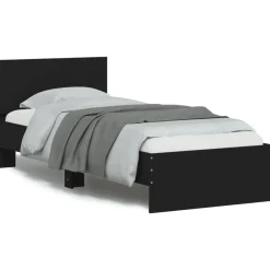 vidaXL Camas Y Accesorios-Estructura de cama con cabecero y luces LED 75x190 cm