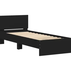 vidaXL Camas Y Accesorios-Estructura de cama con cabecero y luces LED 75x190 cm