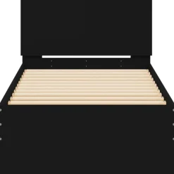 vidaXL Camas Y Accesorios-Estructura de cama con cabecero y luces LED 75x190 cm