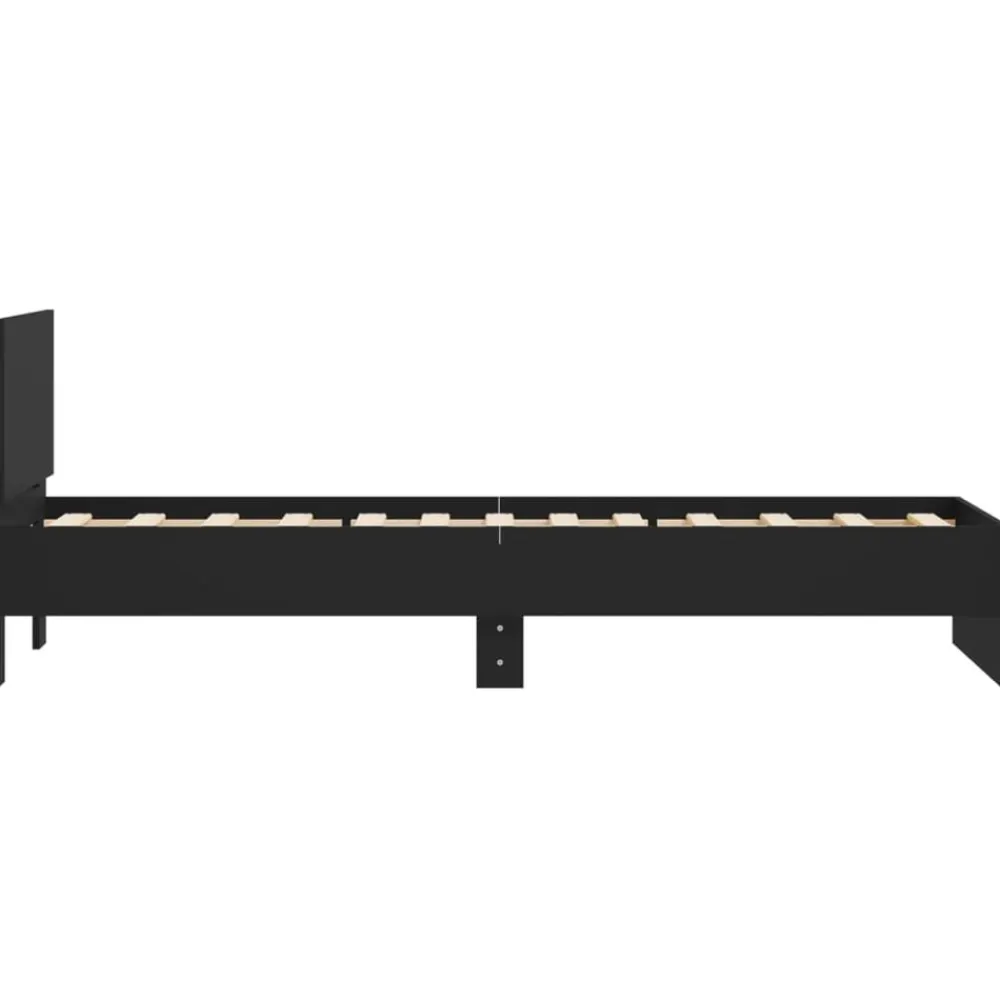 vidaXL Camas Y Accesorios-Estructura de cama con cabecero y luces LED 75x190 cm