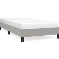 vidaXL Estructura de cama sin colchón tela 80x200 cm Gris claro Outlet