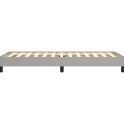 vidaXL Estructura de cama sin colchón tela 80x200 cm Gris claro Outlet