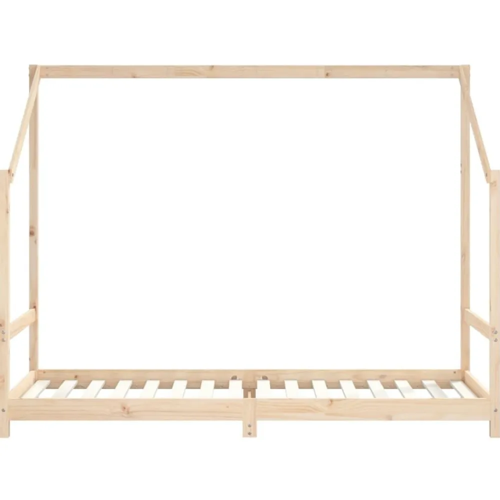 Niños vidaXL Mobiliario Para Bebés Y Niños Pequeños-Estructura de cama para niños madera maciza de pino 80x200 cm