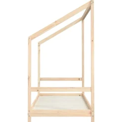 Niños vidaXL Mobiliario Para Bebés Y Niños Pequeños-Estructura de cama para niños madera maciza de pino 80x200 cm