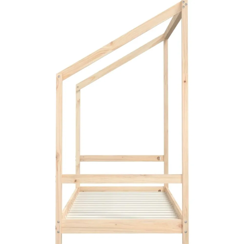 Niños vidaXL Mobiliario Para Bebés Y Niños Pequeños-Estructura de cama para niños madera maciza de pino 80x200 cm