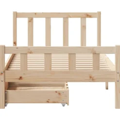 vidaXL Camas Y Accesorios-Estructura de cama sin colchón madera maciza de pino 90x190 cm