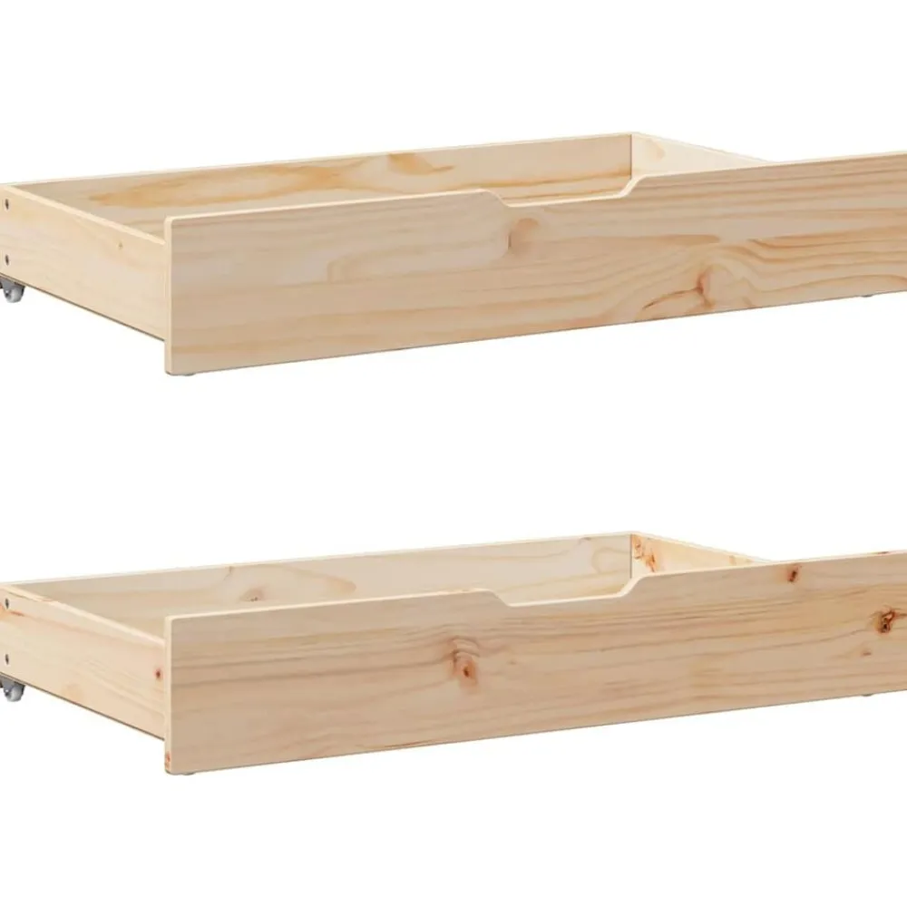 vidaXL Camas Y Accesorios-Estructura de cama sin colchón madera maciza de pino 90x190 cm