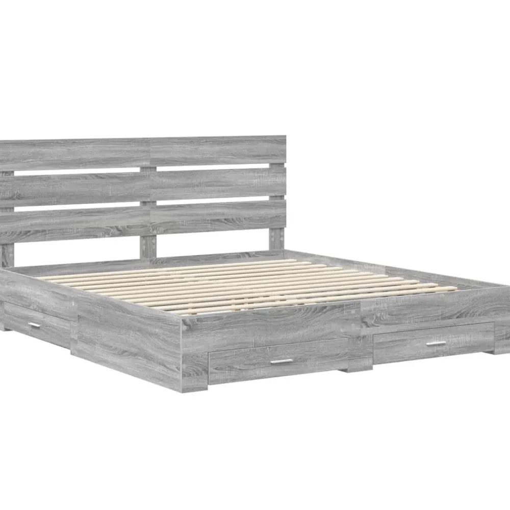 vidaXL Conjuntos De Muebles-Estructura de cama con cajón 200 x 200 cm