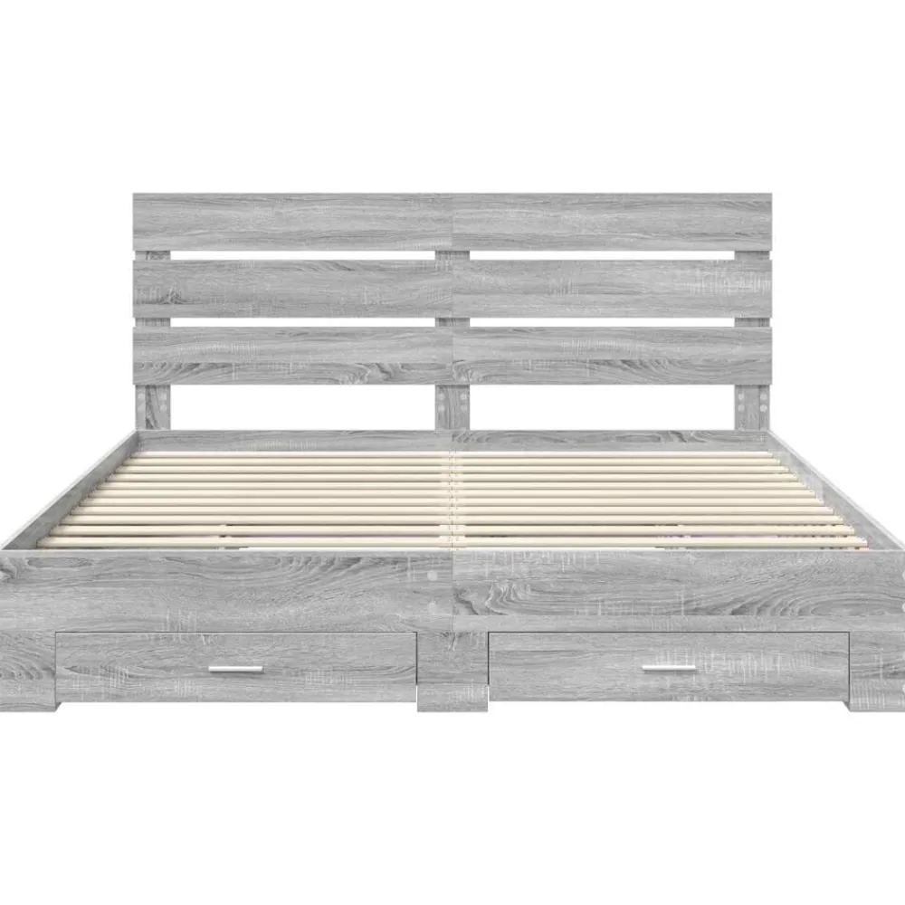vidaXL Conjuntos De Muebles-Estructura de cama con cajón 200 x 200 cm