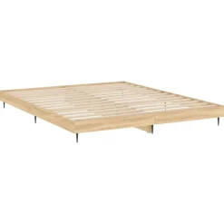 vidaXL Estructura de cama sin colchón 200x200 cm Roble Sonoma Sale