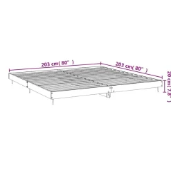 vidaXL Estructura de cama sin colchón 200x200 cm Roble Sonoma Sale