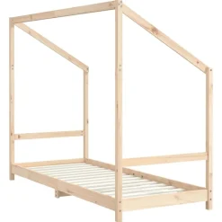 vidaXL Estructura de cama infantil madera maciza de pino 2x(80x200) cm Natural Hot