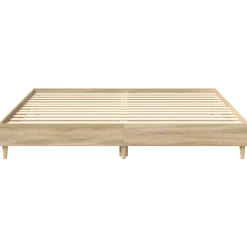 vidaXL Estructura de cama sin colchón 200x200 cm Roble Sonoma Best