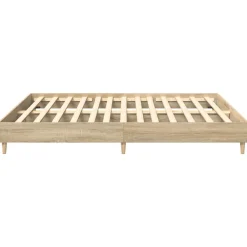 vidaXL Estructura de cama sin colchón 200x200 cm Roble Sonoma Best