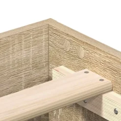 vidaXL Estructura de cama sin colchón 200x200 cm Roble Sonoma Best