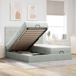 vidaXL Camas Y Accesorios-Estructura de cama otomana colchones terciopelo
