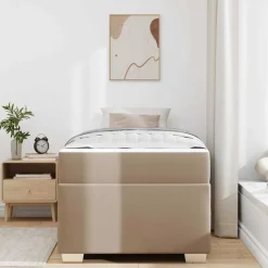 vidaXL Camas Y Accesorios-Estructura de cama con colchón 80 x 200 cm tela