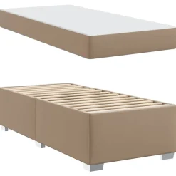 vidaXL Camas Y Accesorios-Estructura de cama con colchón 80 x 200 cm tela