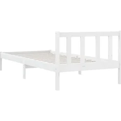 vidaXL Estructura de cama individual pequeña sin colchón madera Blanco Best