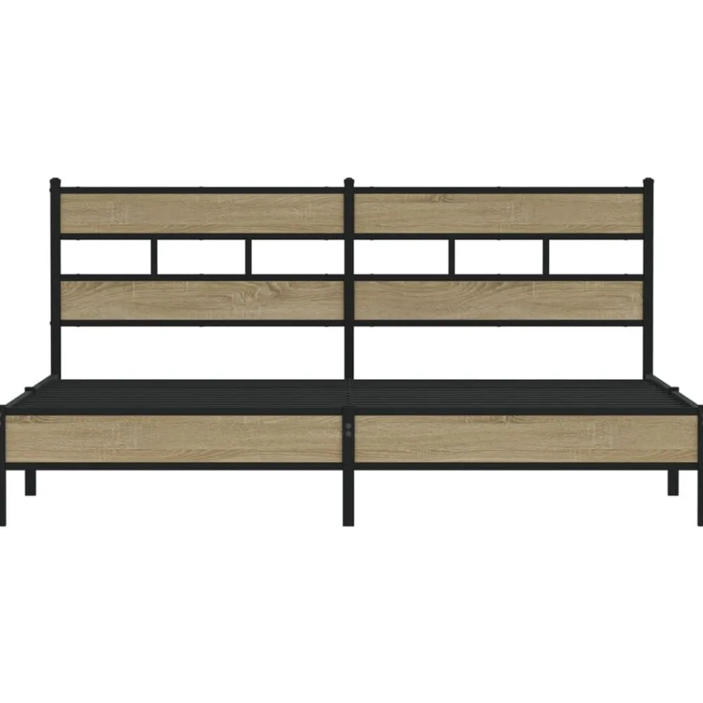 vidaXL Camas Y Accesorios-Estructura de cama sin colchón metal 180x200 cm