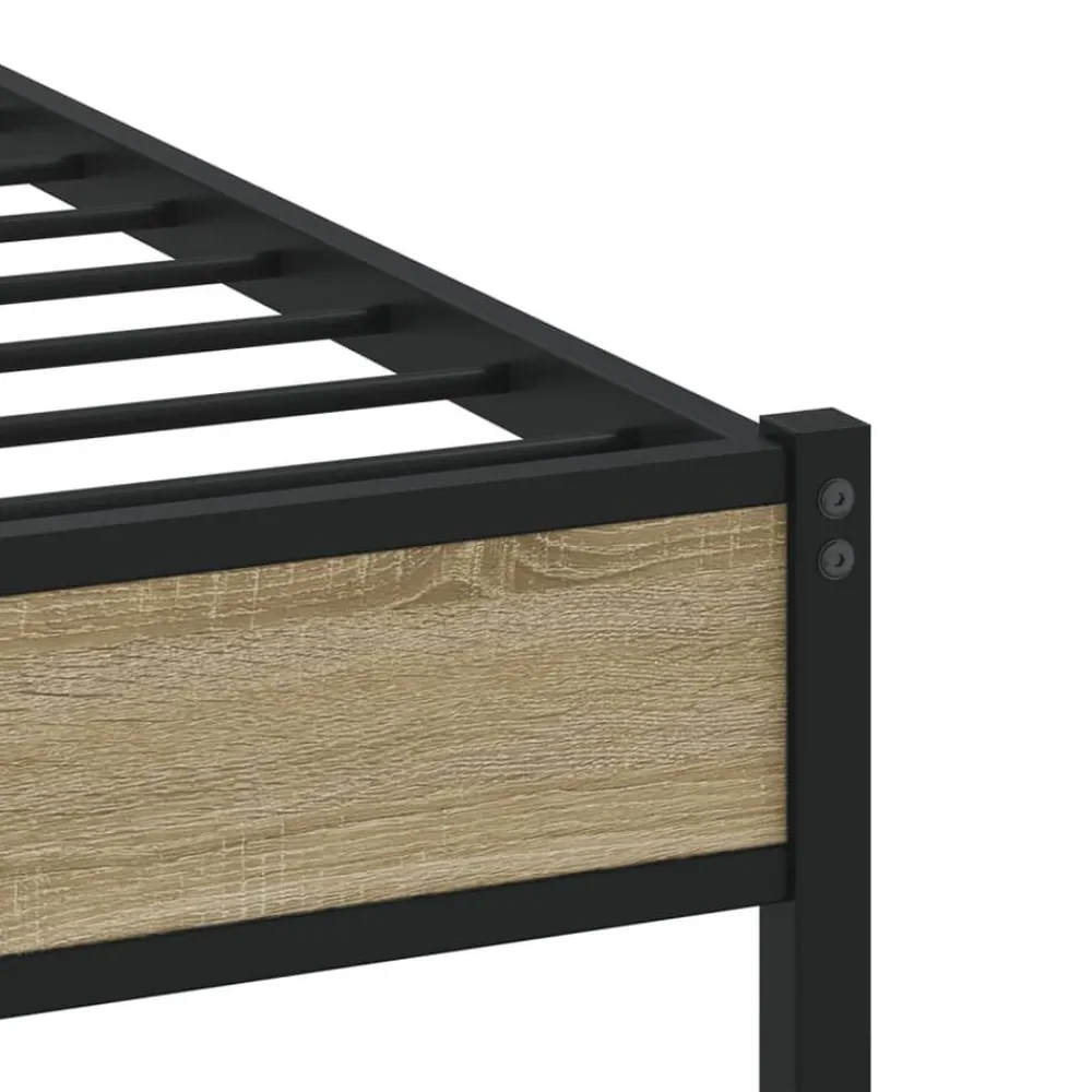 vidaXL Camas Y Accesorios-Estructura de cama sin colchón metal 180x200 cm