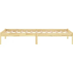 vidaXL Estructura de cama individual pequeña sin colchón madera maciza Natural