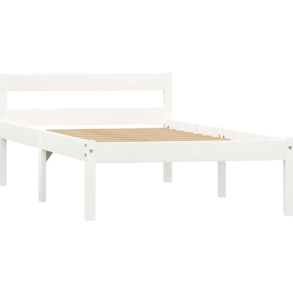 vidaXL Camas Y Accesorios-Estructura de cama sin colchón madera de pino 90x200 cm