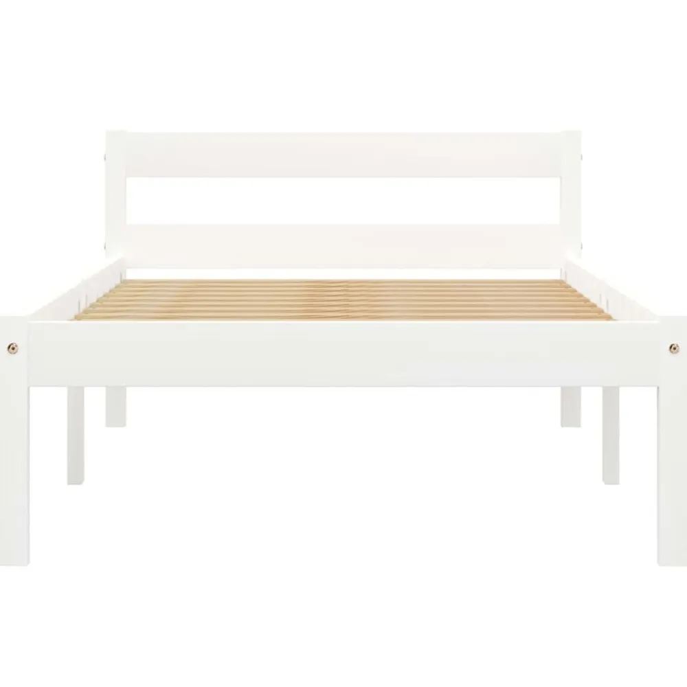 vidaXL Camas Y Accesorios-Estructura de cama sin colchón madera de pino 90x200 cm