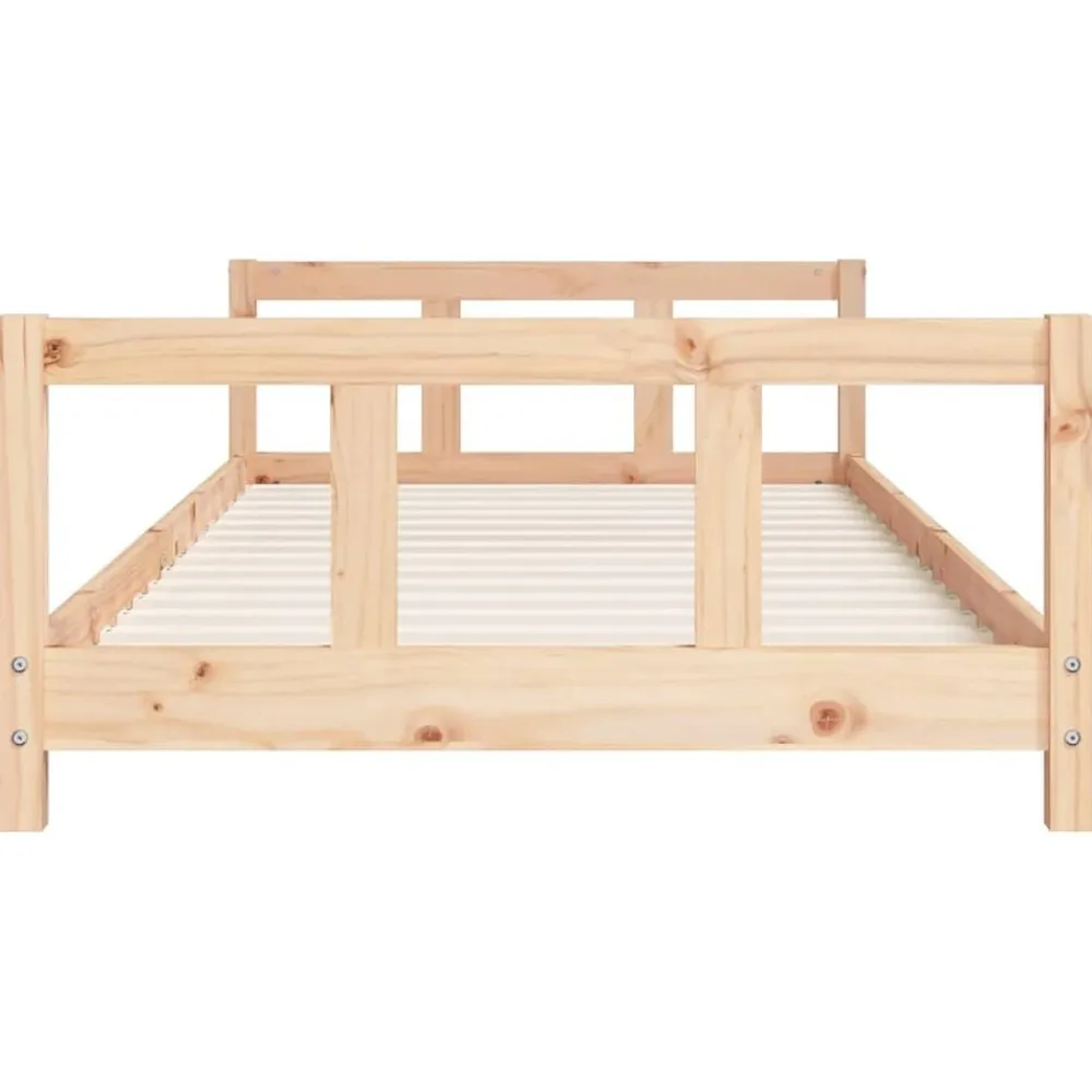 Niños vidaXL Mobiliario Para Bebés Y Niños Pequeños-Estructura de cama para niños madera maciza de pino 90x200 cm