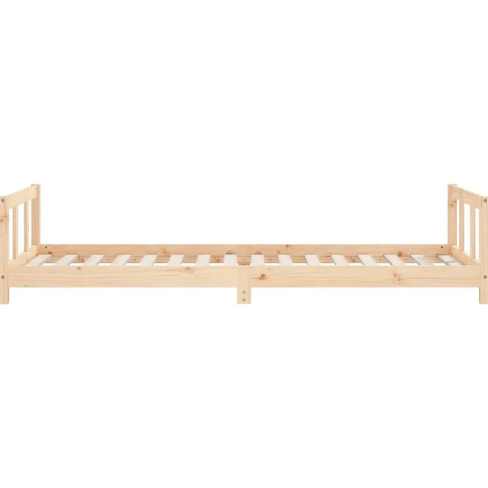 Niños vidaXL Mobiliario Para Bebés Y Niños Pequeños-Estructura de cama para niños madera maciza de pino 90x200 cm