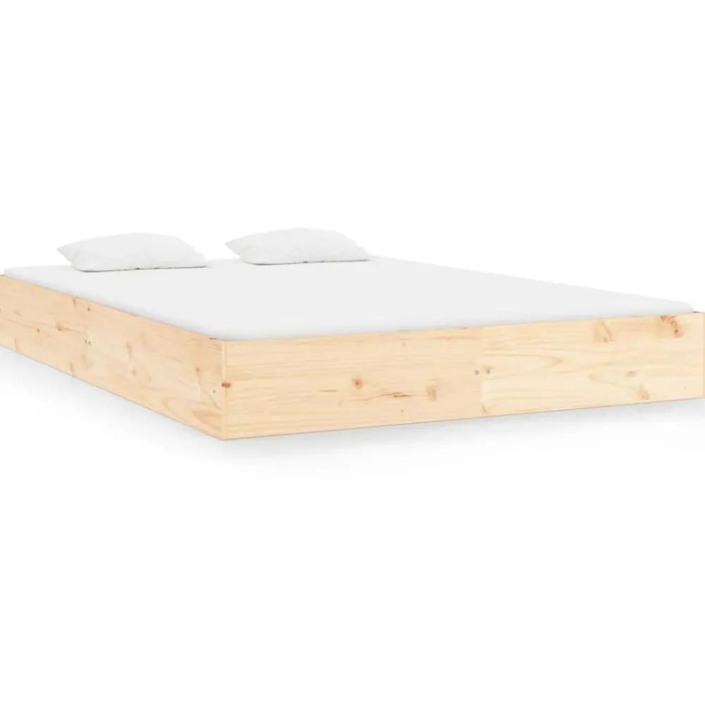 vidaXL Estructura de cama sin colchón madera maciza 200x200 cm Natural