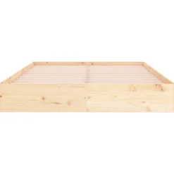 vidaXL Estructura de cama sin colchón madera maciza 200x200 cm Natural