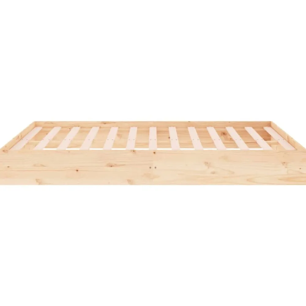 vidaXL Estructura de cama sin colchón madera maciza 200x200 cm Natural