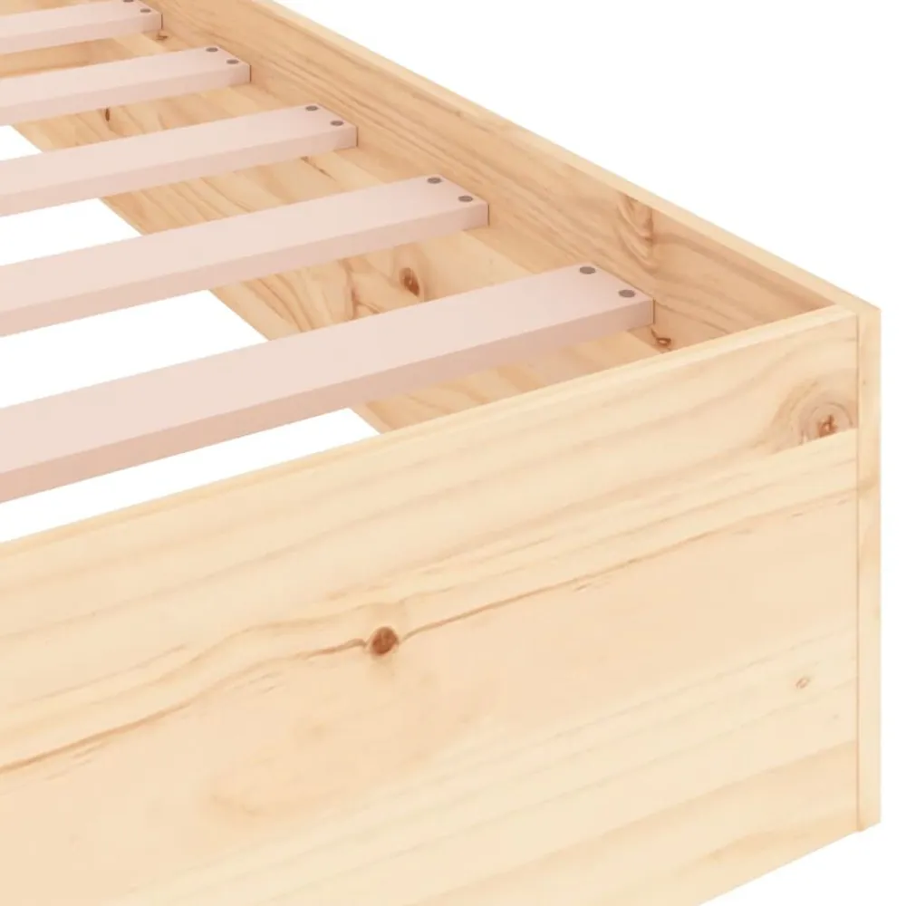 vidaXL Estructura de cama sin colchón madera maciza 200x200 cm Natural