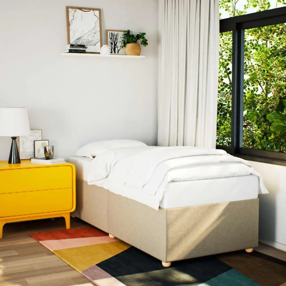 vidaXL Camas Y Accesorios-Estructura de cama sin colchón tela 80x200 cm