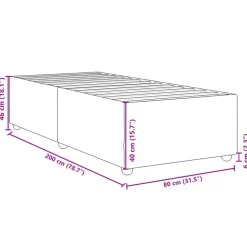 vidaXL Camas Y Accesorios-Estructura de cama sin colchón tela 80x200 cm