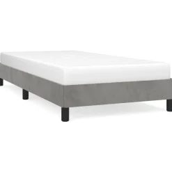 vidaXL Estructura de cama sin colchón terciopelo 80x200 cm Gris claro Online