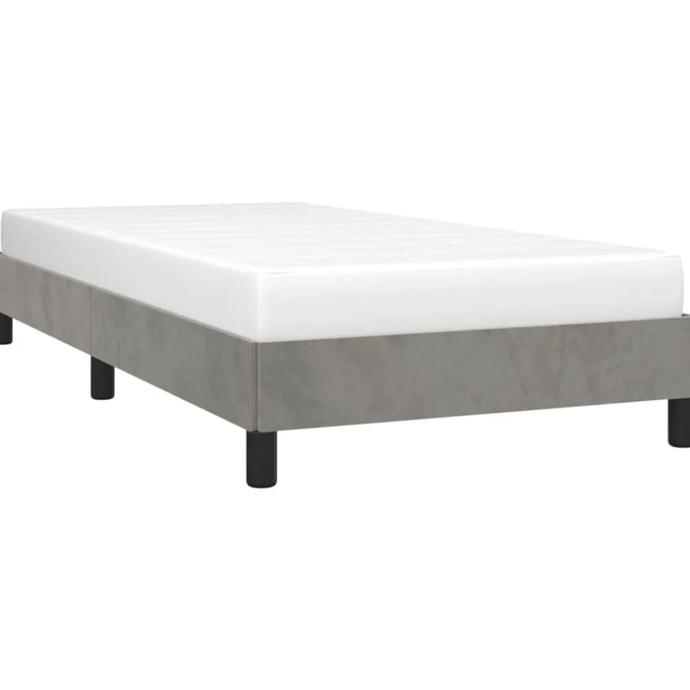 vidaXL Estructura de cama sin colchón terciopelo 80x200 cm Gris claro Online