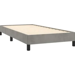 vidaXL Estructura de cama sin colchón terciopelo 80x200 cm Gris claro Online