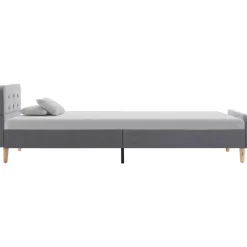 vidaXL Camas Y Accesorios-Estructura de cama sin colchón tela 90x200 cm