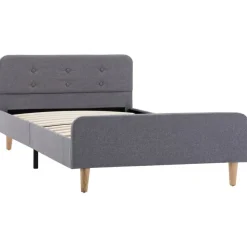 vidaXL Camas Y Accesorios-Estructura de cama sin colchón tela 90x200 cm