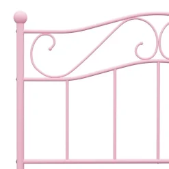 vidaXL Estructura de cama sin colchón metal 90x200 cm Rosa Clearance