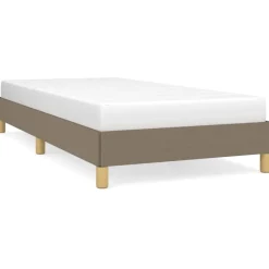 vidaXL Estructura de cama sin colchón tela gris taupe 80x200 cm Taupé Outlet