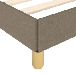 vidaXL Estructura de cama sin colchón tela gris taupe 80x200 cm Taupé Outlet