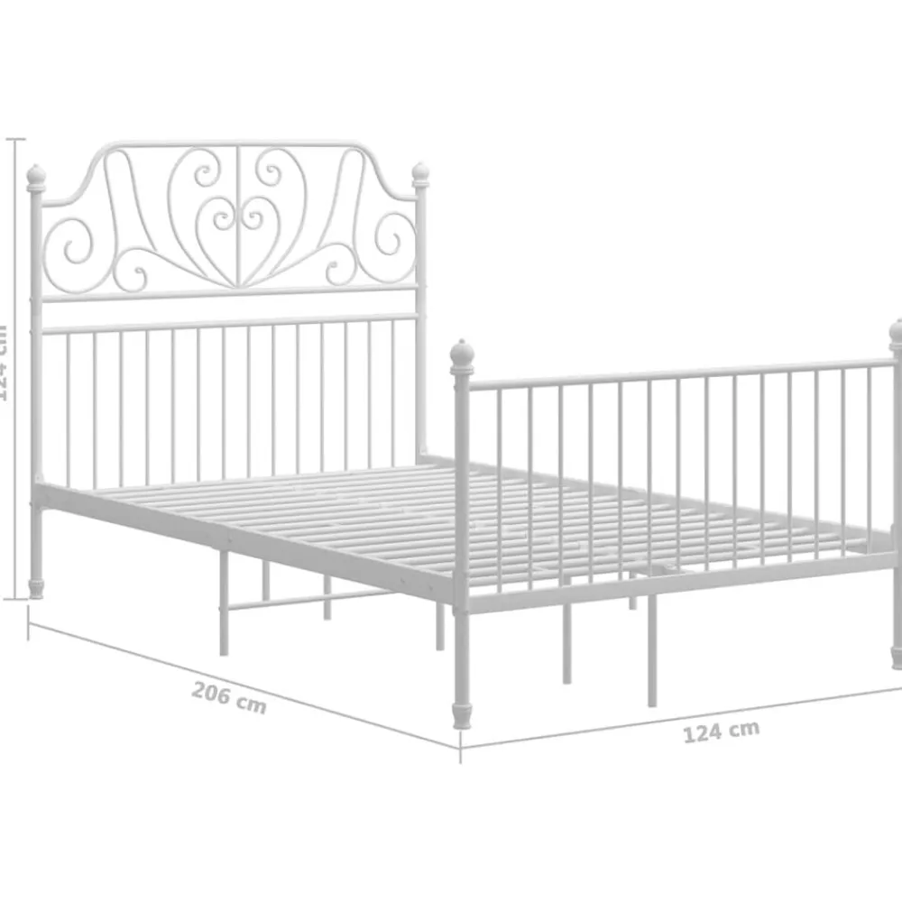 vidaXL Camas Y Accesorios-Estructura de cama sin colchón metal 120x200 cm