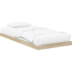 vidaXL Camas Y Accesorios-Estructura de Cama de Suelo Sonoma 75 x 190 cm