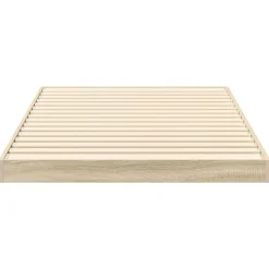 vidaXL Camas Y Accesorios-Estructura de Cama de Suelo Sonoma 75 x 190 cm