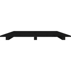 vidaXL Estructura de cama madera maciza de pino 100x200 cm Negro New